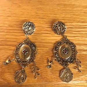 ASOS gold earrings, backings included